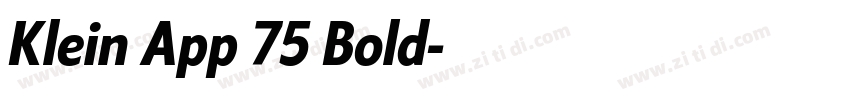 Klein App 75 Bold字体转换